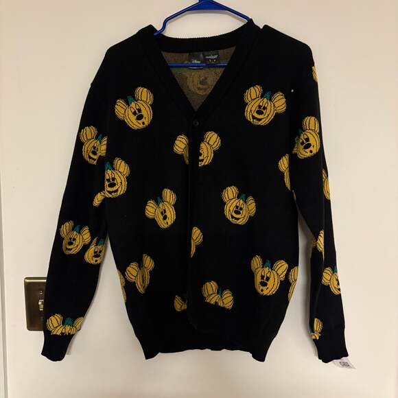 Cakeworthy Sweaters - CAKEWORTHY DISNEY MICKEY MOUSE JACK-O'LANTERN EXPRESSIONS WOMEN'S CARDIGAN s EUC